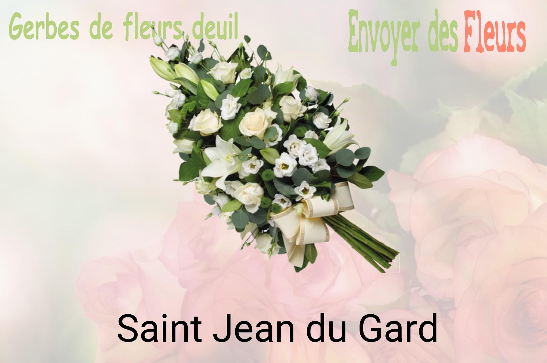 Gerbe de fleurs de deuil livrée à Saint-Jean-du-Gard